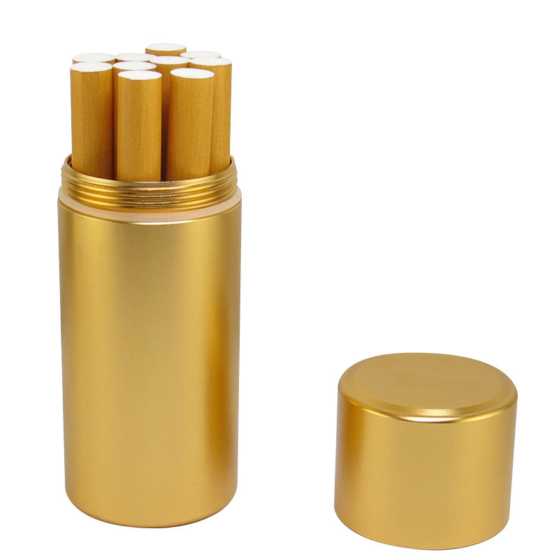 고무 링 씰이 있는 20개비의 금속 담배 상자 방수 및 보습 담배는 잘게 썬 담배를 담을 수 있으며 작고 휴대 가능합니다