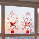 2026元 饰贴膜年画 旦窗花墙贴玻璃贴纸马年新年氛围玻璃门贴春节装