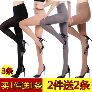春秋季加绒打底连裤袜子女加厚秋冬款薄绒防勾丝丝袜中厚连脚保暖