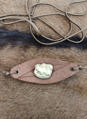 Primitiv头层牛皮手工制作投石索抛石索飞石索甩石鞭slingi