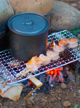 Primitiv 304不锈钢高强度加粗氩弧焊烤网烤架户外探险野营