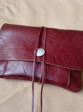 Primitiv 户外 烟斗包 烟斗收纳袋 纯牛皮制作 美国硬币扣