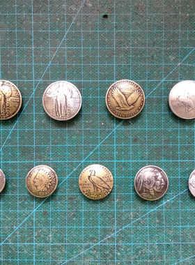 Primitiv 财布扣 真美国硬币扣 手工制作 皮具配件 钱包扣