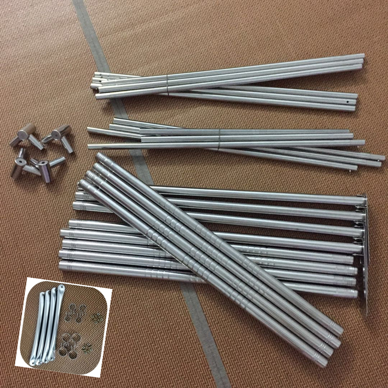 落地不锈钢加粗三开门蚊帐支架