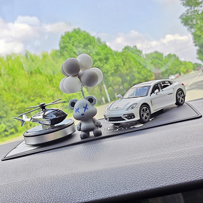 保时捷车模摆件直升飞机车内香薰