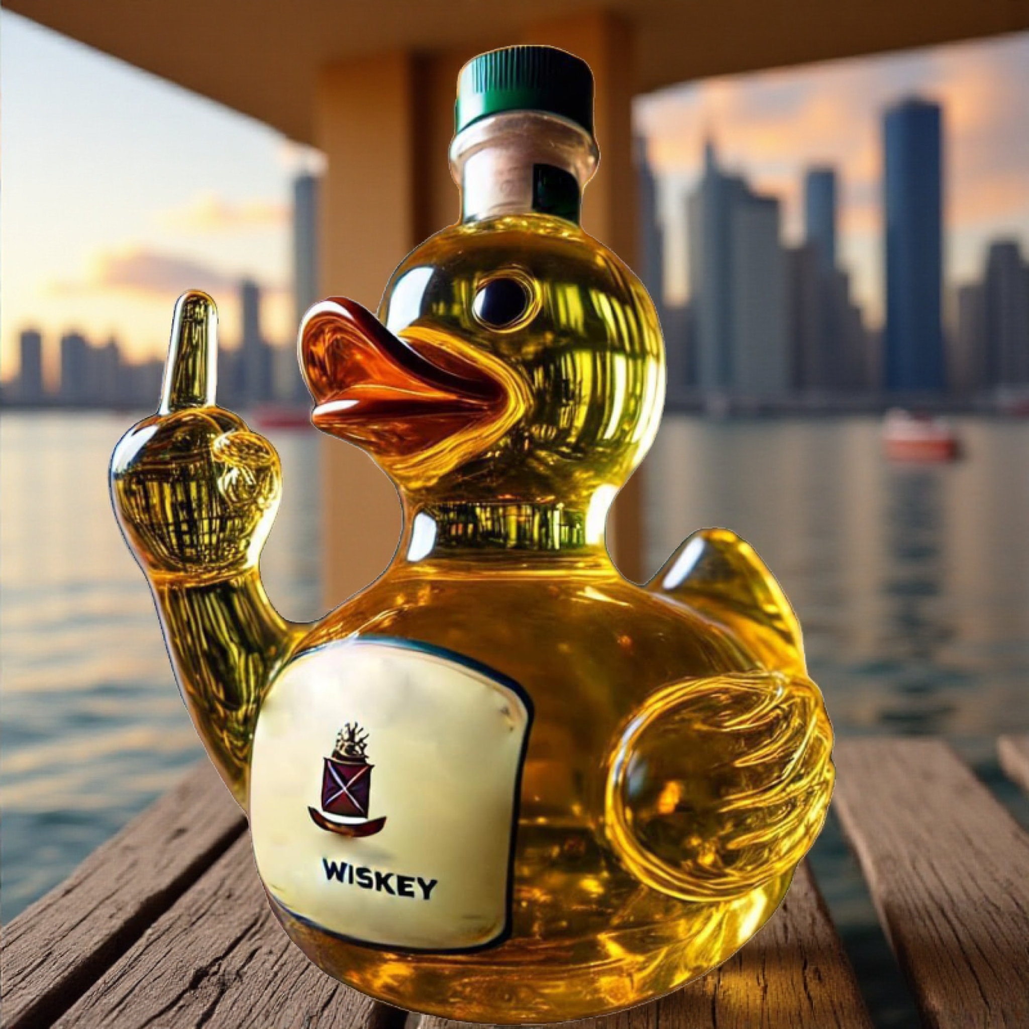 新品Funny Whiskey Duck Bottle威士忌小黄鸭酒瓶高硼硅玻璃摆件,收纳整理,收纳瓶,淘宝优惠券,粉丝福利购,淘宝优惠卷