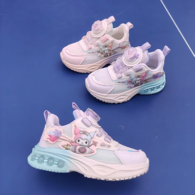 8015码数27-37女童鞋发光联名库洛米网面运动鞋新款春季儿童2