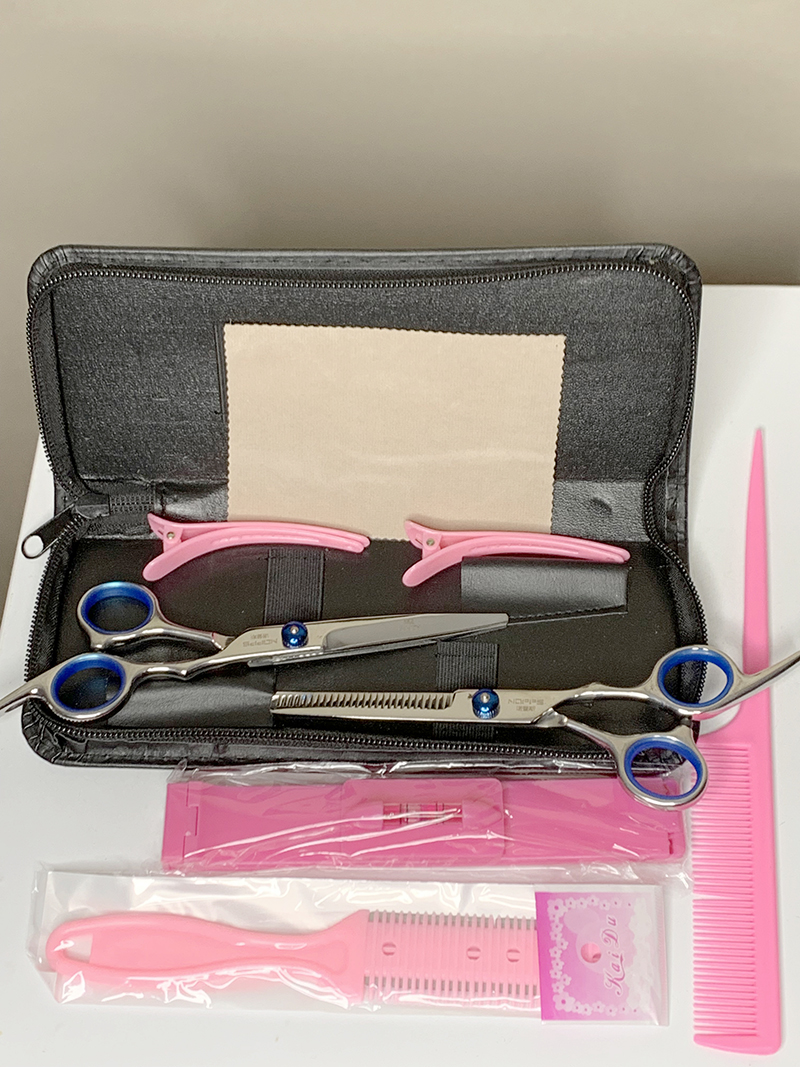 bjd假发修剪套装送练习假发 软胶剪刀支架