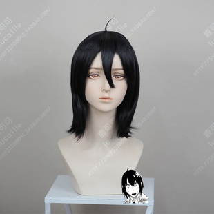 Spy x Family间谍过家家 尤里·布莱尔黑色及肩发动漫游戏cos假发