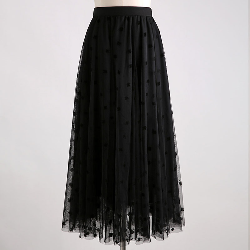 半身裙显瘦百褶中长款沙裙