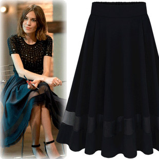 Autumn long skirt, cotton and linen, plus size, mid-length, maxi length, A-line