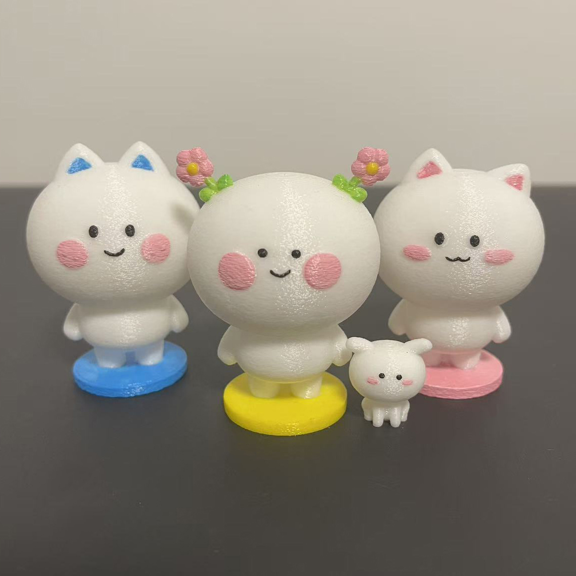 二花桃小仙3D公仔摆件仙粑手工上色微信表情卡通可爱礼物