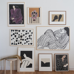 饰画艺术画芯 day简约挂画海报客厅墙面电表箱装 北欧fine little