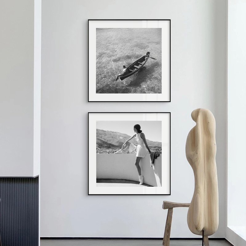 小众黑白摄影风景人物肖像原版ins海报装饰画挂画艺术纸画芯定制