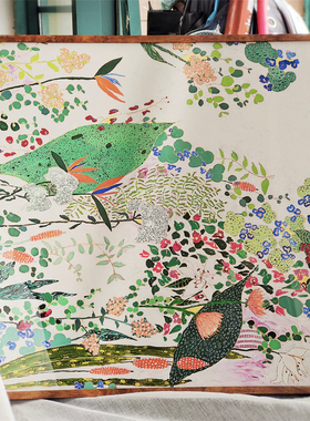 小众艺术南非插画师Flowers抽象花卉装饰画客厅卧室挂画画芯定制