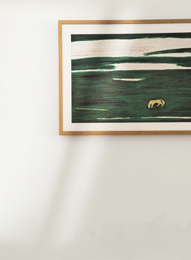 常玉SanYu原野之马小众装饰画客厅书房斗柜挂画壁画艺术画芯定制