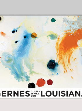 北欧丹麦Poul Gernes现代艺术博物馆抽象几何画芯装饰画挂画定制