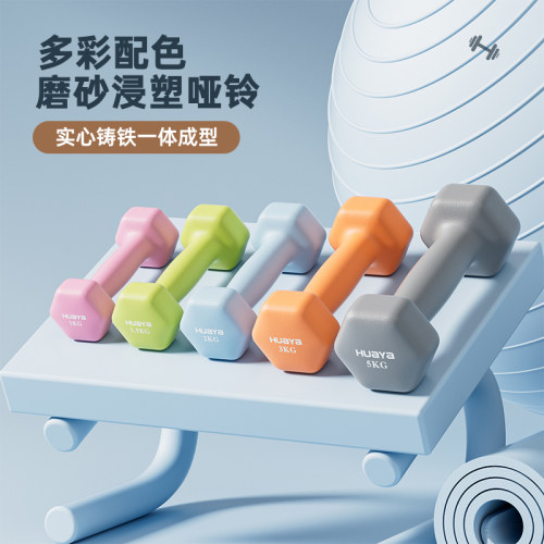 实心铁哑铃女士健身家用