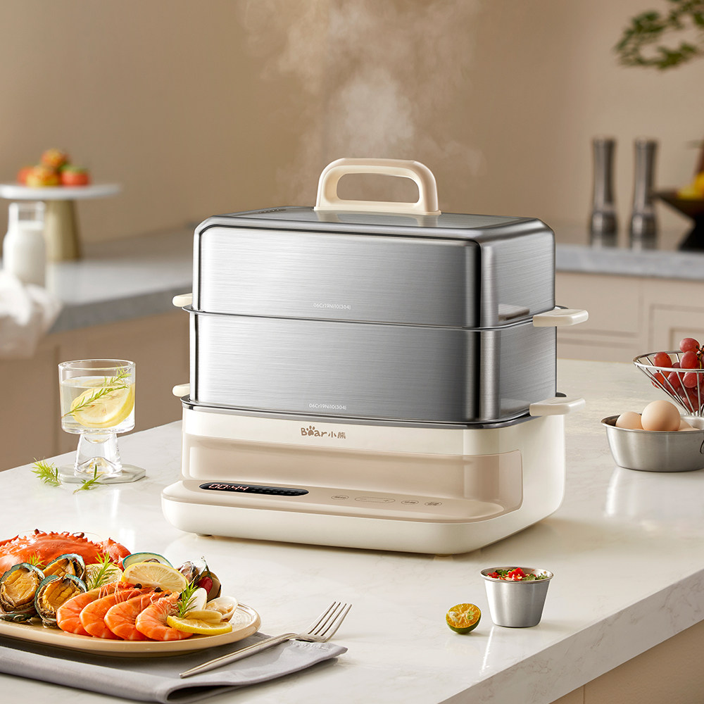 小熊DZG-BA7N6不锈钢电蒸锅 多功能家用蒸炖锅蒸烤箱早餐机