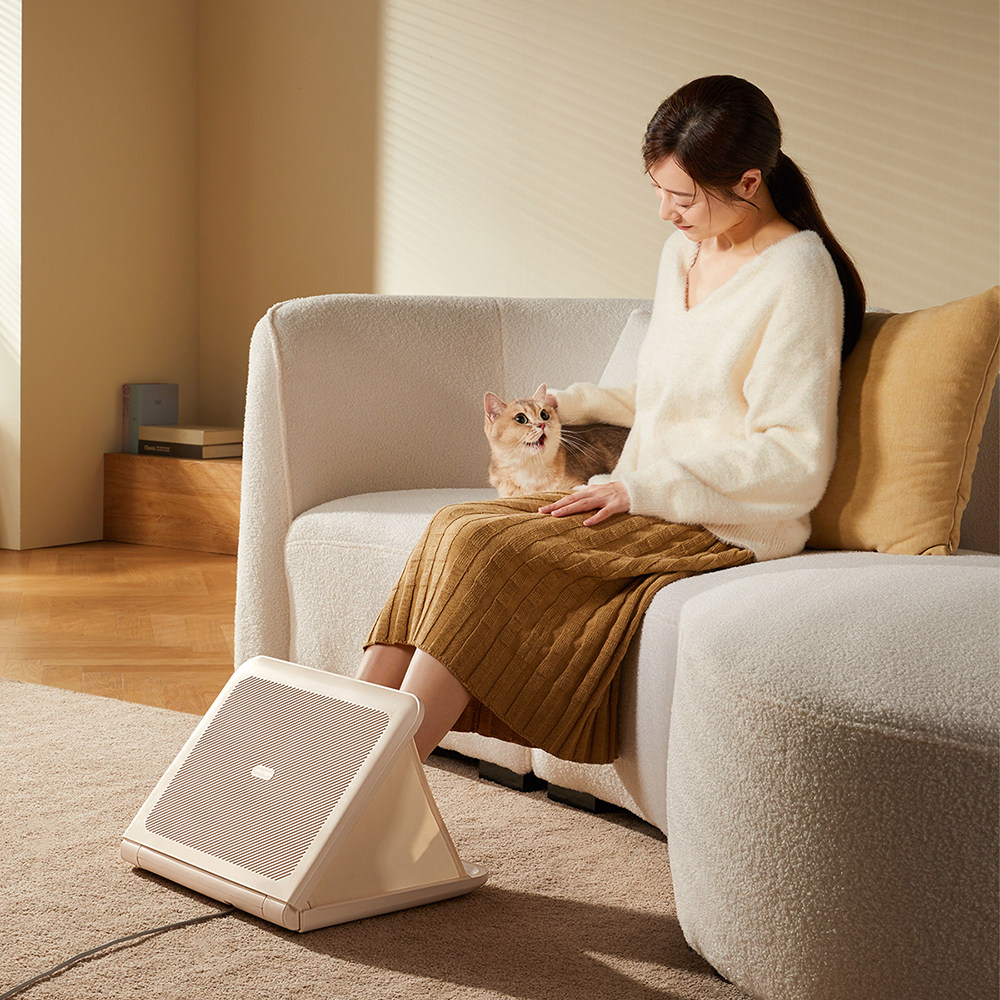 小熊DNQ-E01G1暖脚器办公室桌下暖脚神器工位暖脚宝石墨烯取暖器