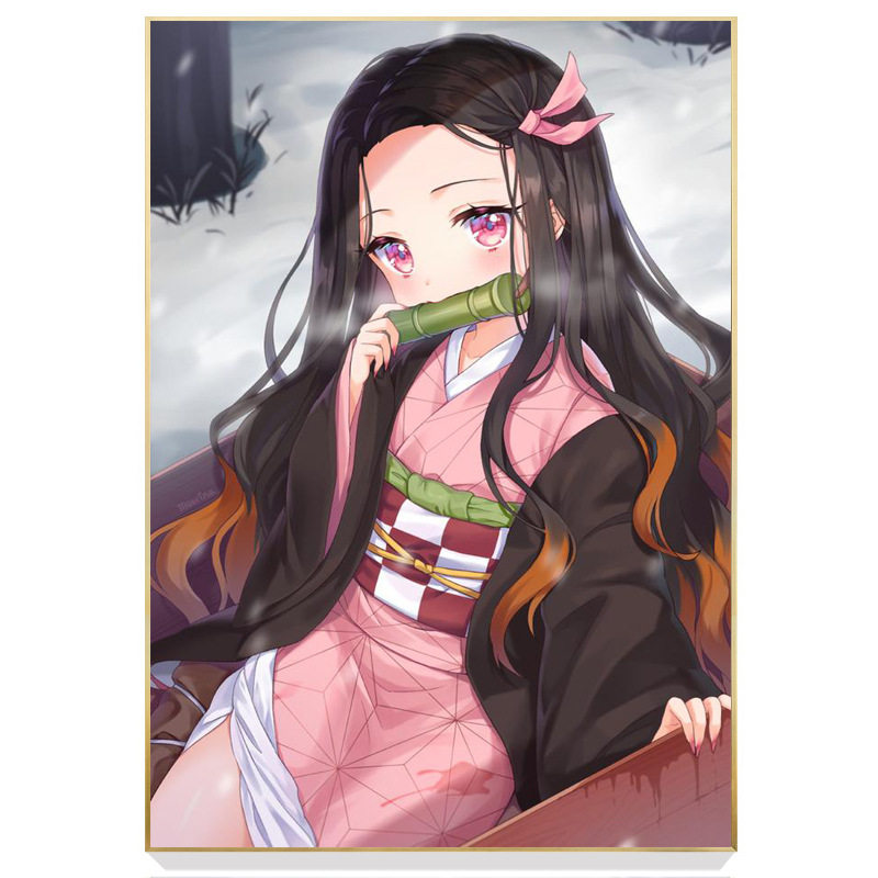 2022新款钻石画儿童卡通人物女孩客厅卧室满钻粘贴十字绣贴钻外贸