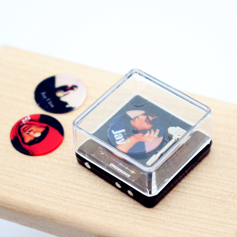 微缩播放器含3张CD12分娃娃屋仿真玩具迷你桌面家具摆件模型道具