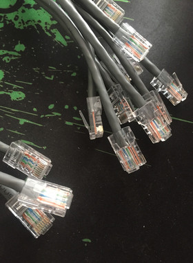 六类/超五类/FTP网络跳线 交叉网线 电脑对考线 1-3 2-6 3-1 6-2