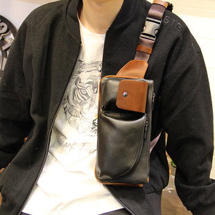 Chest bag, shoulder bag, small bag, belt bag for leisure, one-shoulder bag, Korean style