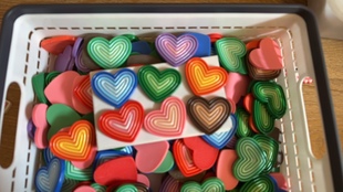 渐变爱心门板12个 包邮 满30