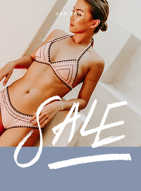 AW SWIM 粉色三角杯沙滩性感系带ins比基尼