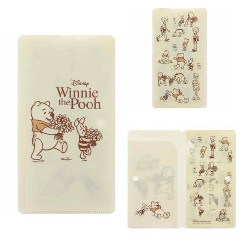 【特价】日本skater正品维尼熊噗噗美乐蒂 Kitty便携扣口罩收纳袋