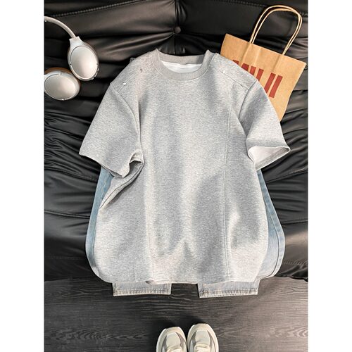 智快鱼bsija乔顿ushi素拼商场同款欧洲站2026新款男装ggvv短袖t恤