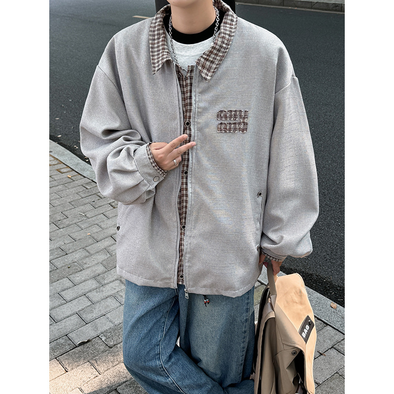 智快鱼港仔文艺花花正品公子ushi男装2025新款外套潮流高级感夹克