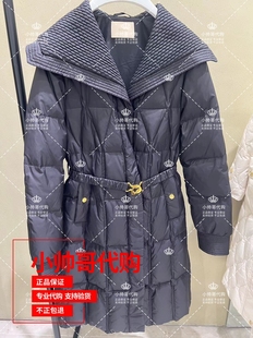 9Y欧时力2023冬专柜正品 翻领显瘦长款 1TZ3338270 现货 羽绒服大衣