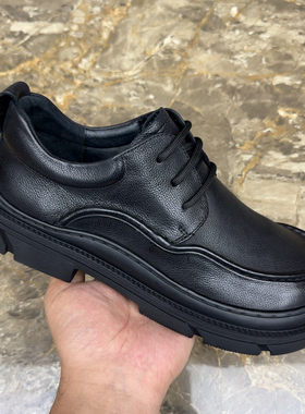 FZ2024新款头层牛皮厚底商务休闲皮鞋男士真皮透气百搭男鞋230259