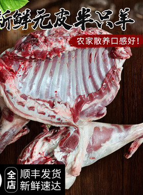 半只羊18斤 新鲜生羊肉无皮农家散养山羊 羊腿肉羊排羊蝎子羊脊骨