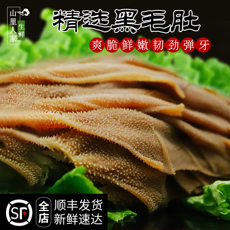 新鲜黑毛肚500g生牛肚农家散养