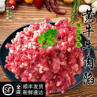 牛肉馅500g 现绞现卖 饺子馄饨水饺馅饼肉饼食材农家牛肋条肉绞馅