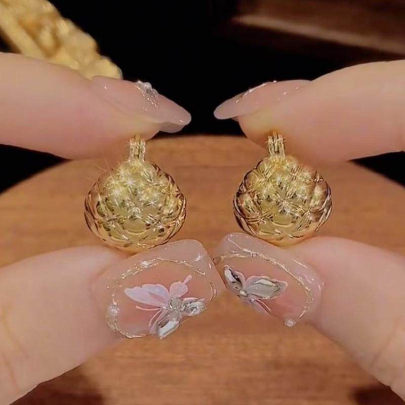 轻奢美学设计金属提篮耳环女轻奢小众简约通勤气质冷淡风时尚耳扣