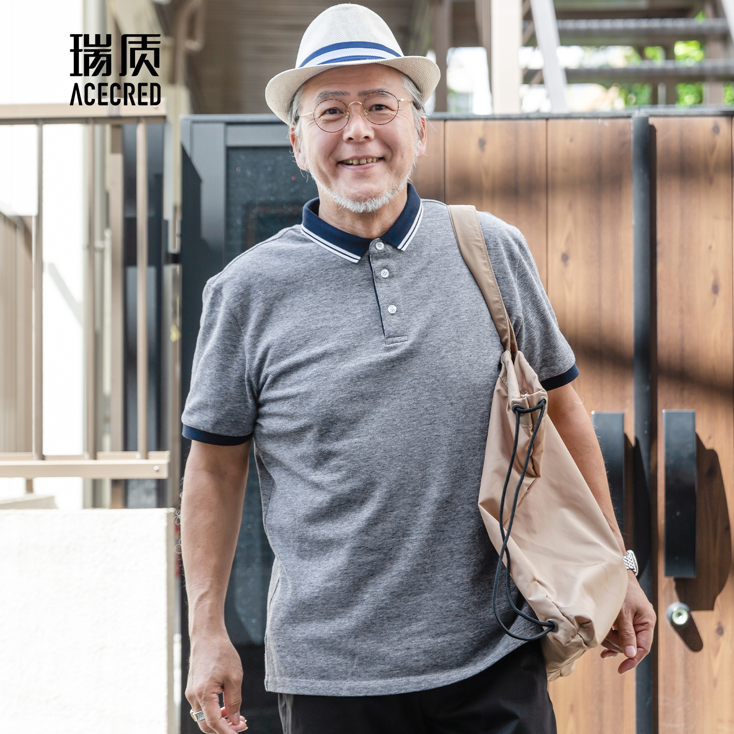 爸爸装中老年人爷爷纯棉短袖t恤