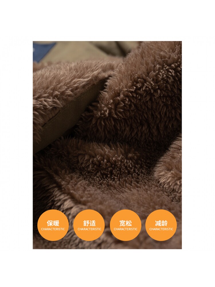 MIDDLE-AGED DAD WINTER CLOTHES FLEECE THICKENED WARM COTTON VEST FOR MIDDLE-AGED AND ELDERLY PEOPLE IN AUTUMN AND WINTER LOOSE SHOULDERS FOR THE ELDERLY AND GRANDFATHERS