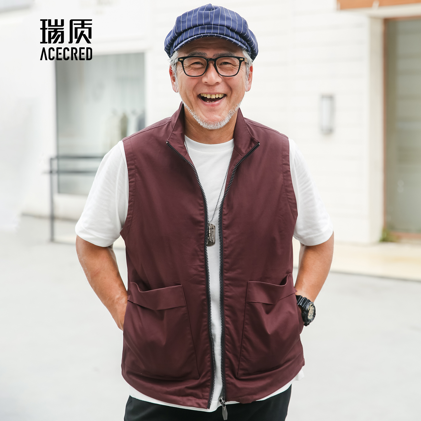 中老年人马甲爸爸外套