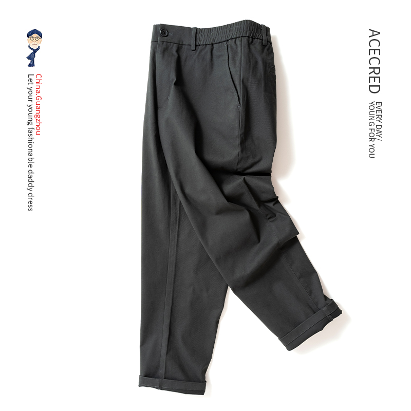 中年爸爸裤子男装宽松老爸