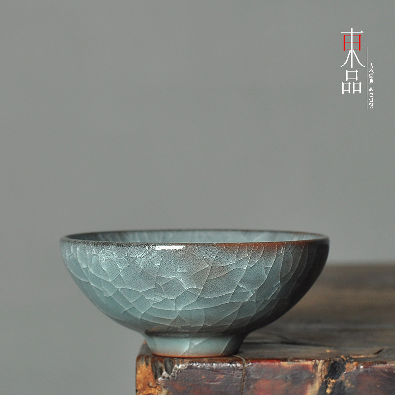 青瓷窑变哥窑普洱茶碗品茗杯茶盏