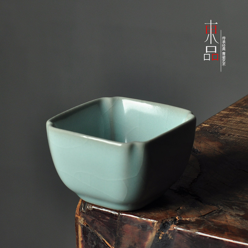 高端茶具龙泉哥窑铁胎品茗杯茶杯