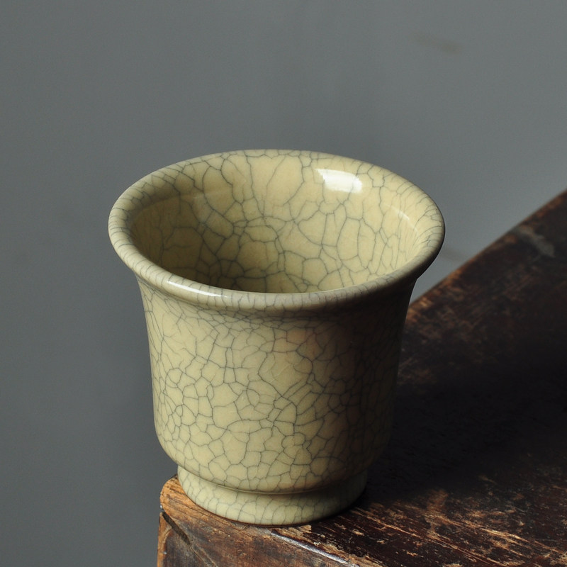 哥窑冰裂纹普洱品茗杯茶杯主人杯