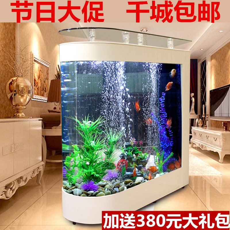 阳洋子弹头玻璃大中型底滤鱼缸