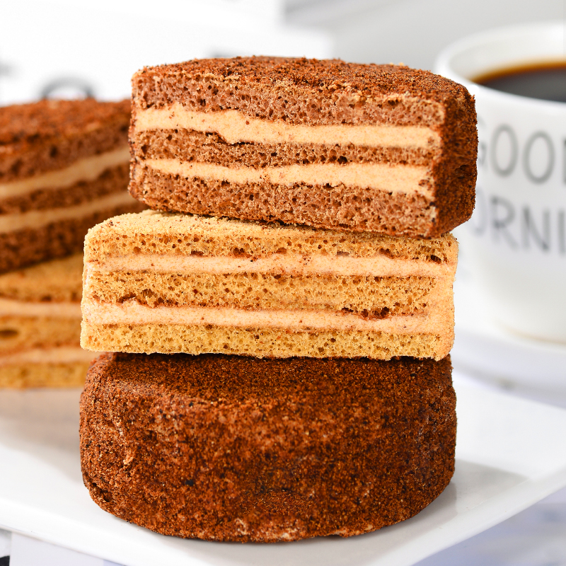 提拉米苏蛋糕俄罗斯风味奶油千层面包早餐零食品小包装正宗整箱