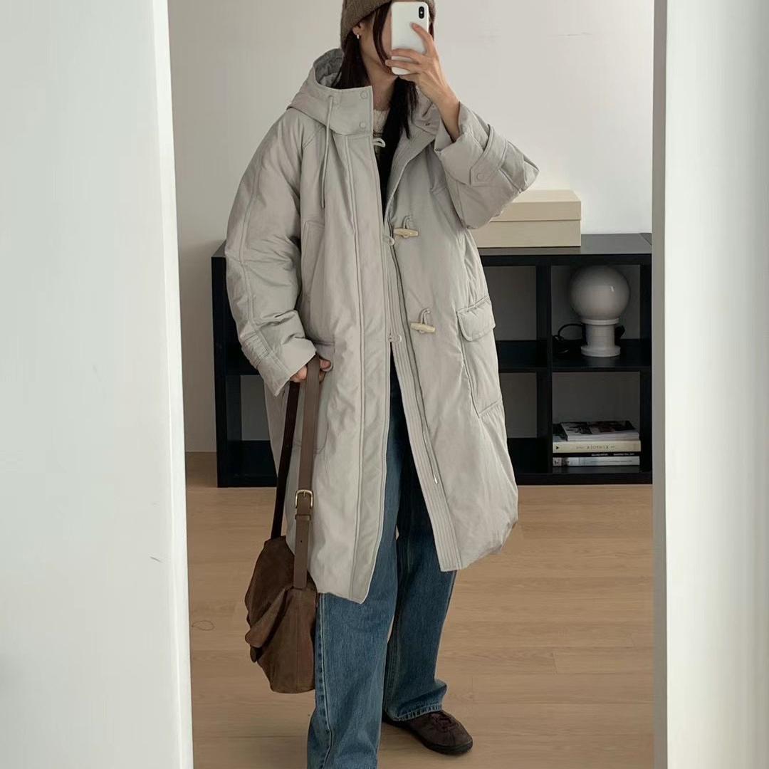 韩国东大门中长款显瘦羽绒服