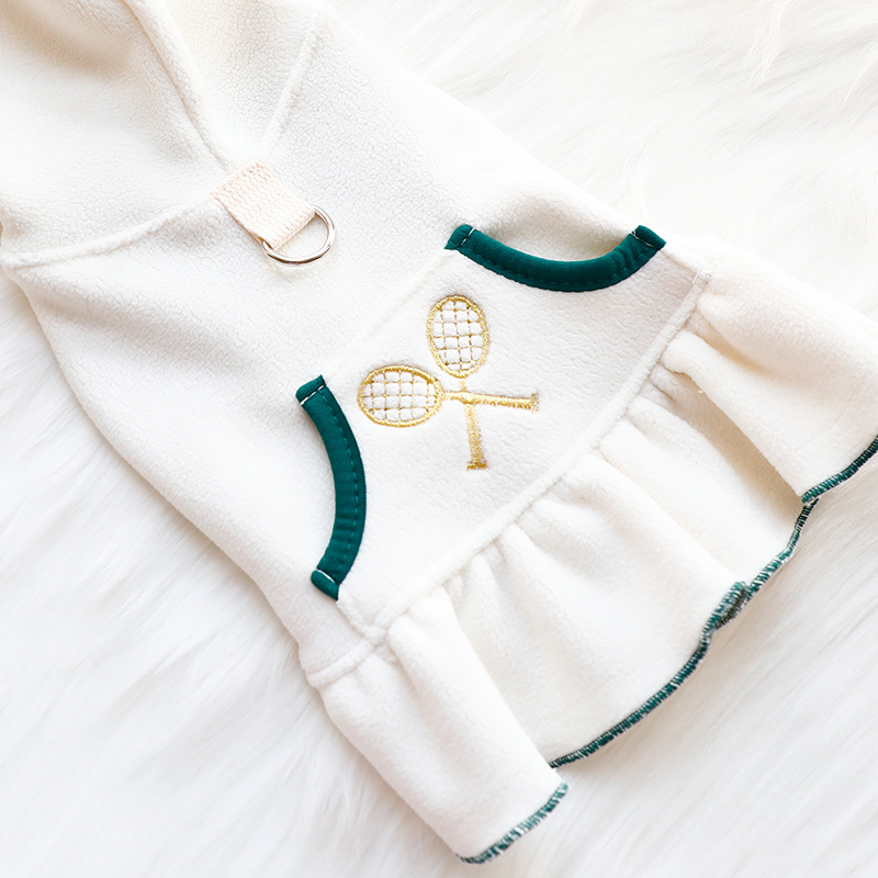 狗狗衣服春秋装猫咪公主带帽可牵